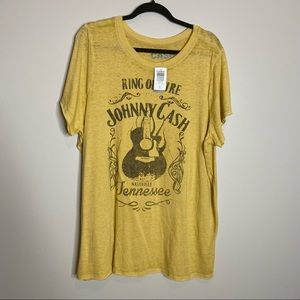 NEW TORRID 3x JOHNNY CASH SOFT DISTRESSED TEE T-SHIRT 22/24